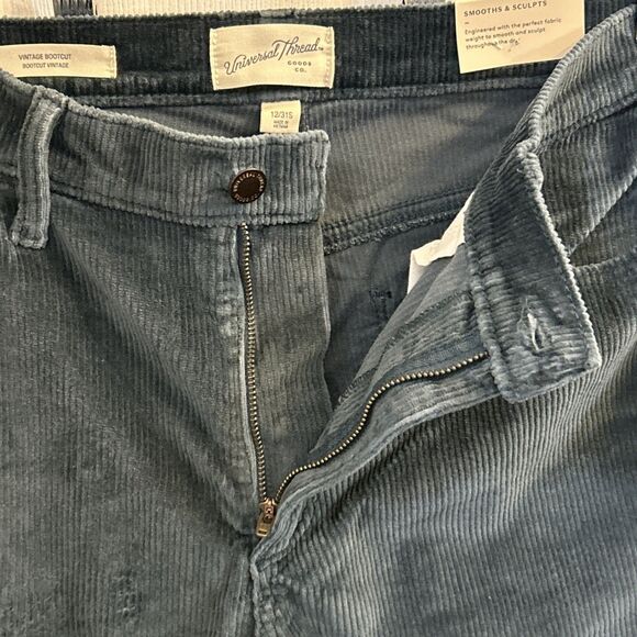 Universal Thread Women’s Teal Corduroy Bootcut Pants 12 Short High Rise NWT - Picture 6 of 16